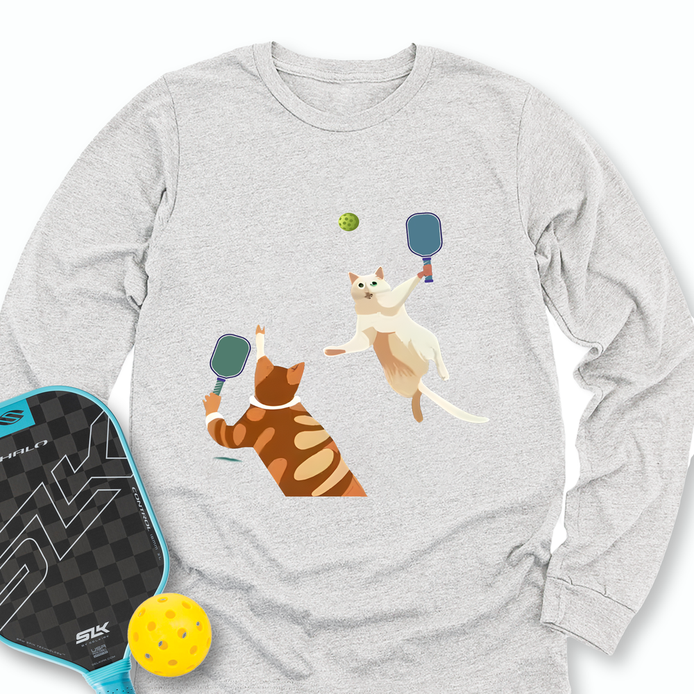 Cats Playing Pickleball Long Sleeve - Picklechillz