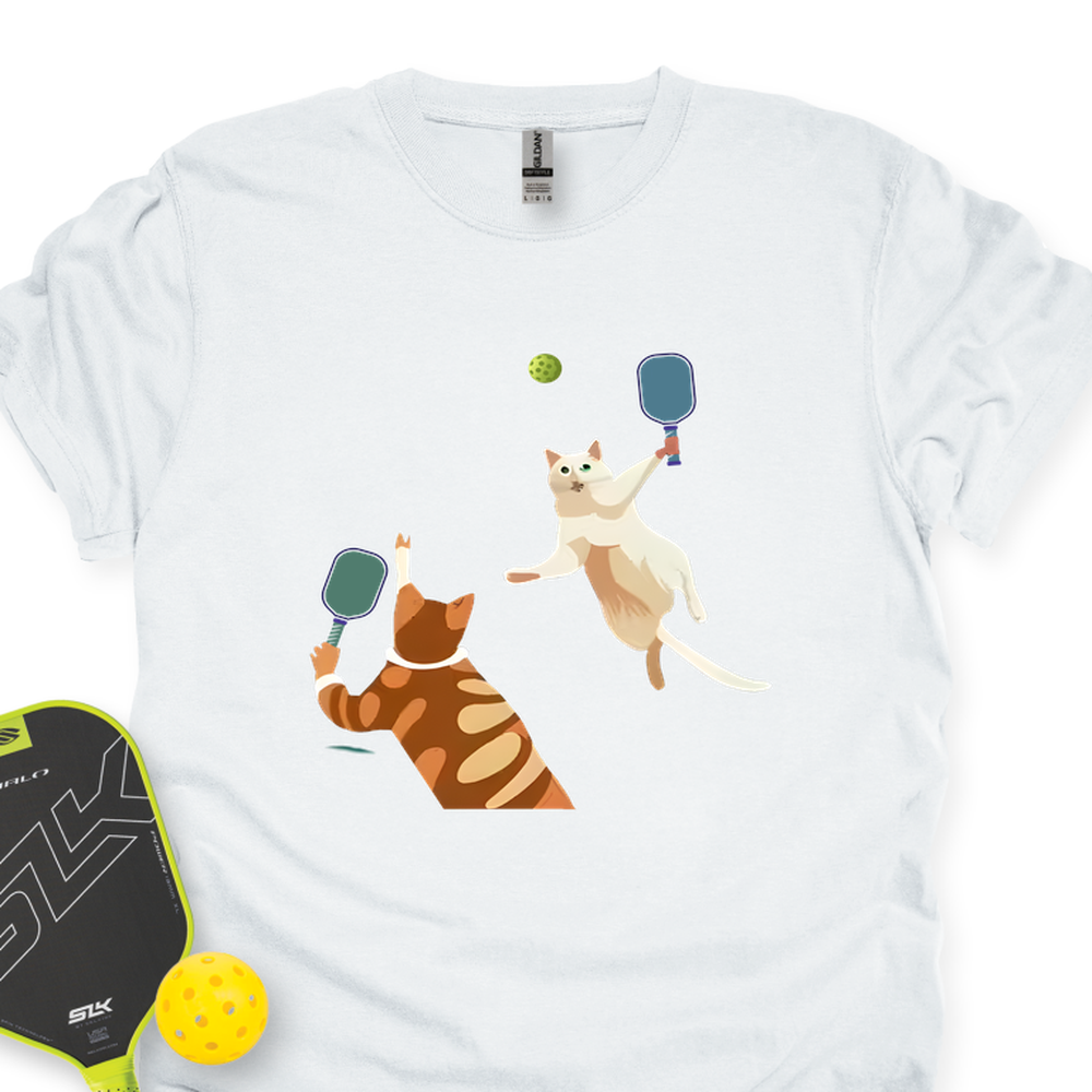 Cats Playing Pickleball Unisex T-Shirt - Picklechillz