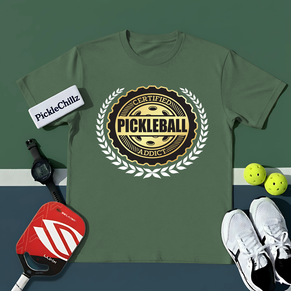 Certified Addict Pickleball Classic V1 Unisex T-Shirt - Picklechillz