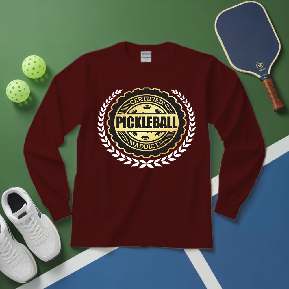 Certified Addict Pickleball Classic V1 Long Sleeve - Picklechillz