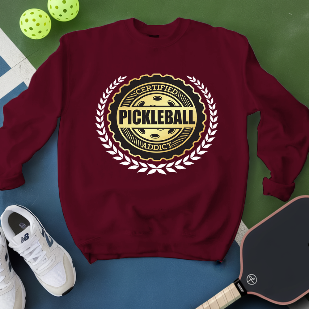 Certified Addict Pickleball Classic V1 Sweatshirt - Picklechillz