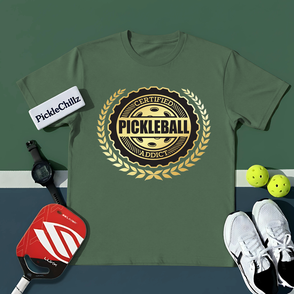 Certified Addict Pickleball Classic V3 Unisex T-Shirt - Picklechillz