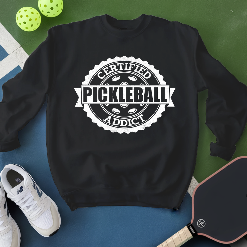 Certified Addict Pickleball Classic V2 Sweatshirt - Picklechillz