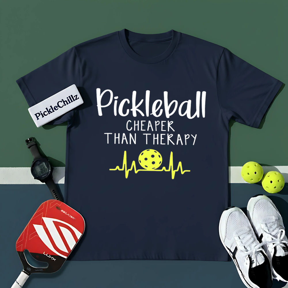 Pickleball Cheaper Than Therapy Unisex T-Shirt - Picklechillz