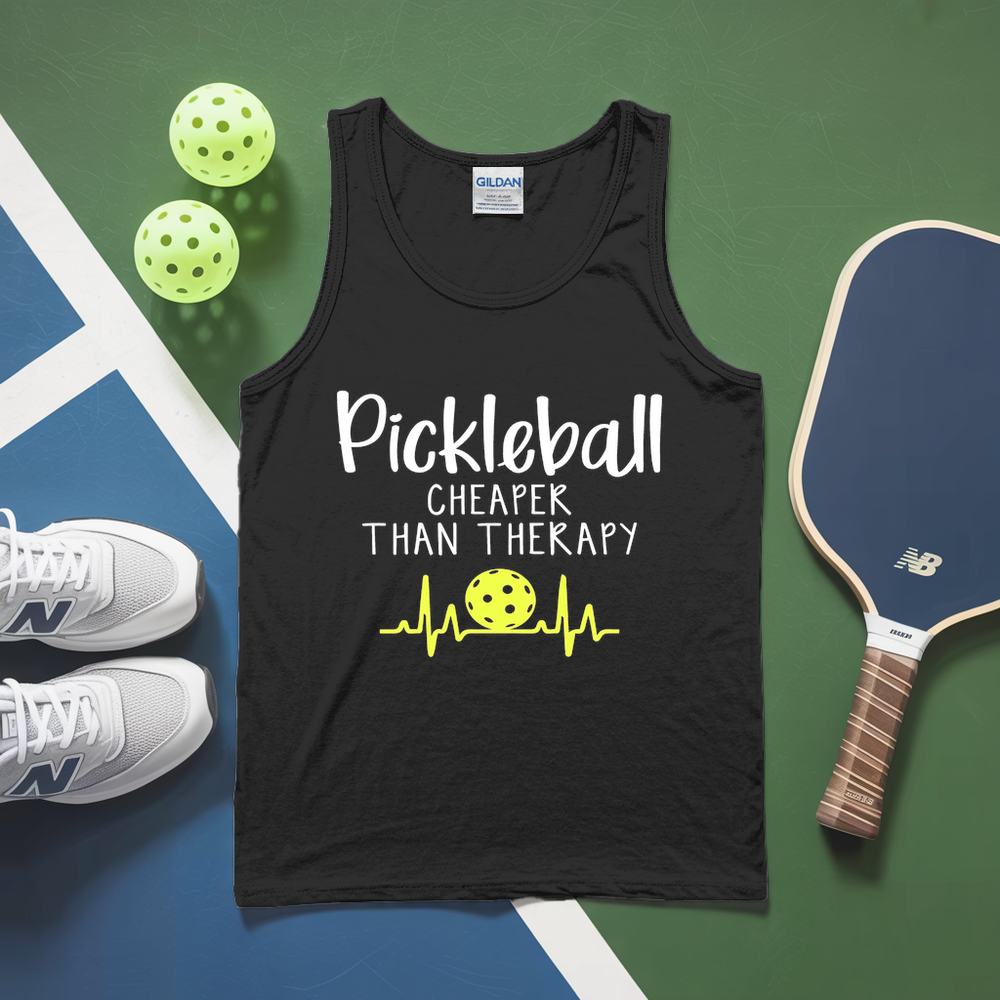 Pickleball Cheaper Than Therapy Tank Top - Picklechillz
