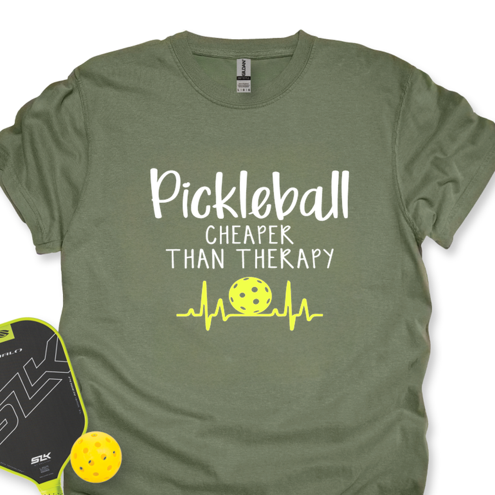 Pickleball Cheaper Than Therapy Unisex T-Shirt - Picklechillz