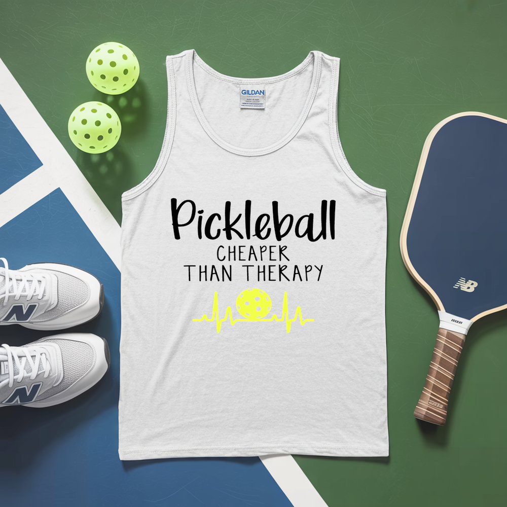 Pickleball Cheaper Than Therapy Tank Top - Picklechillz