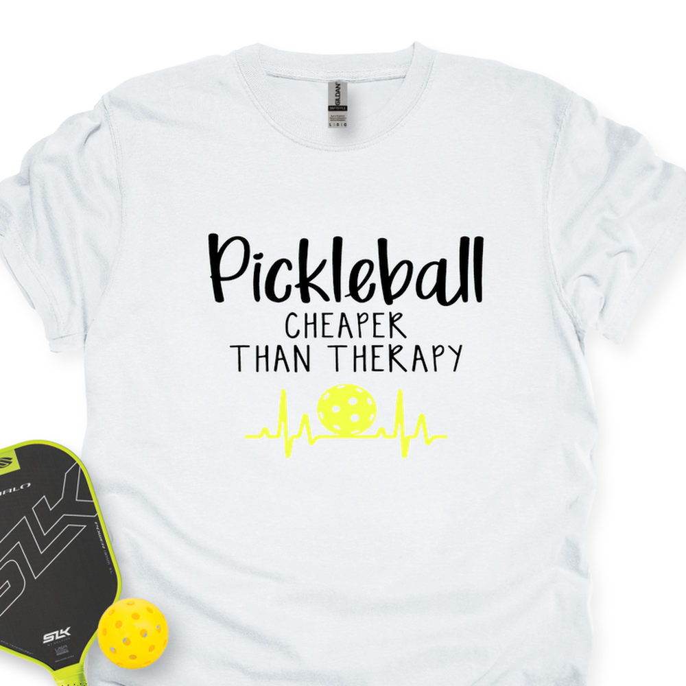 Pickleball Cheaper Than Therapy Unisex T-Shirt - Picklechillz
