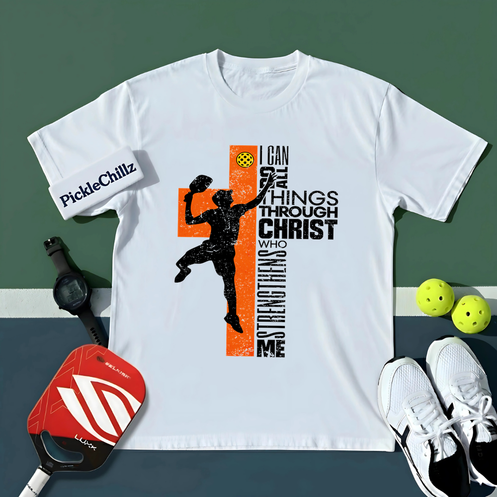 Christian Pickleball Religious Bible Verse T-Shirt - Picklechillz