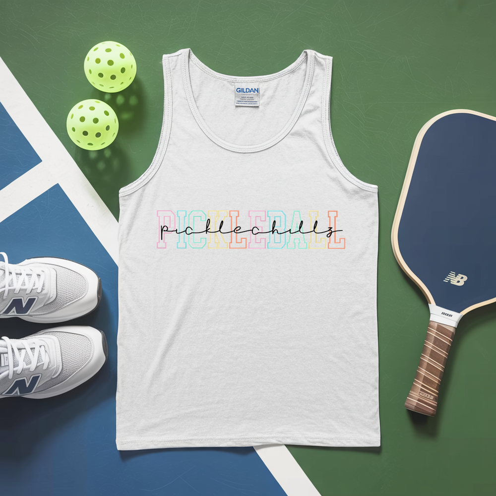 Pickleball Picklechillz Funny Unisex Tank Top - Picklechillz
