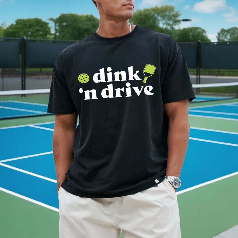 Dink and Drive Performance - Pickleball Unisex T-Shirt - Picklechillz