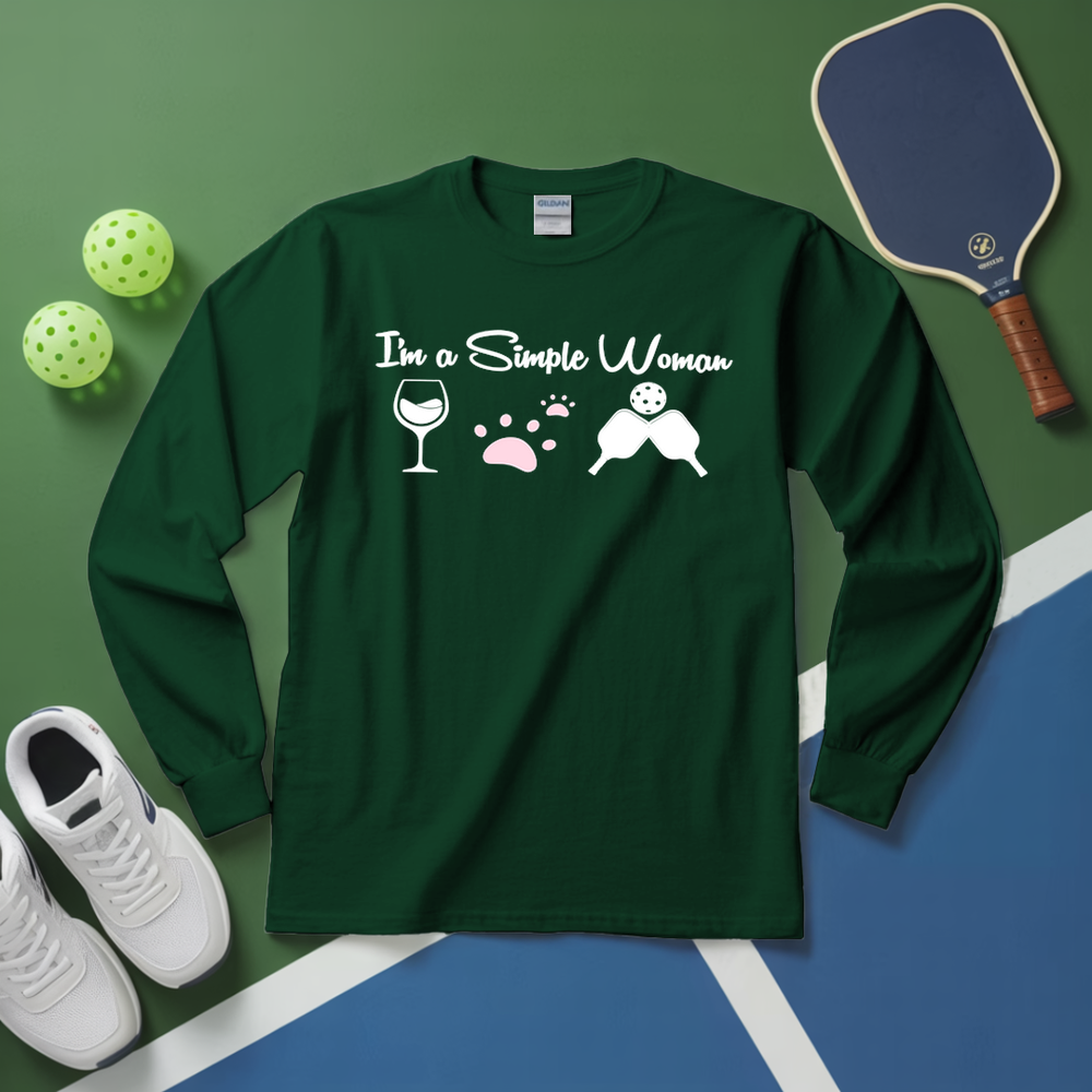 Cat Wine Pickleball Long Sleeve - Picklechillz