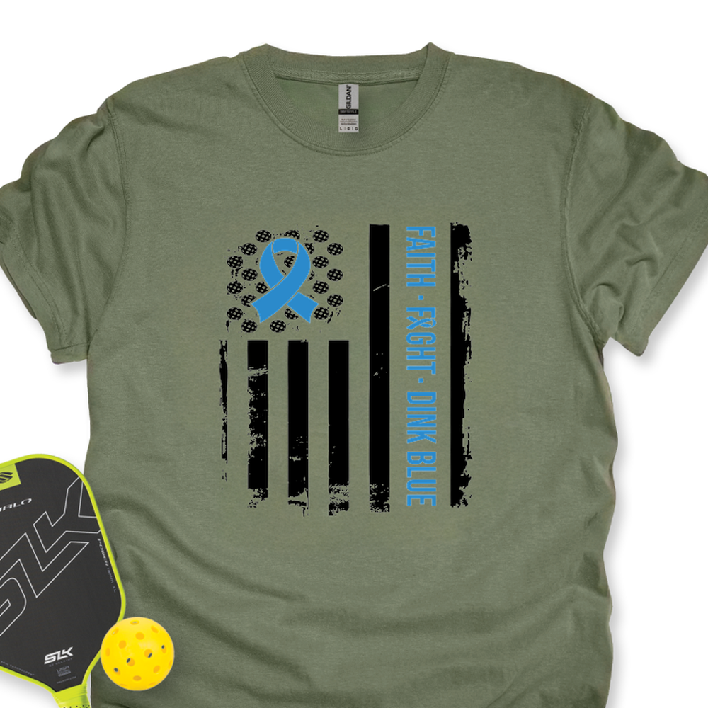 Faith · Fight · Dink Blue Unisex T-Shirt - Picklechillz