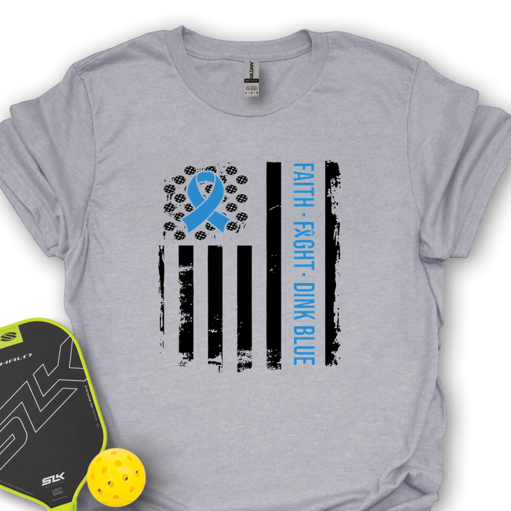 Faith · Fight · Dink Blue Unisex T-Shirt - Picklechillz