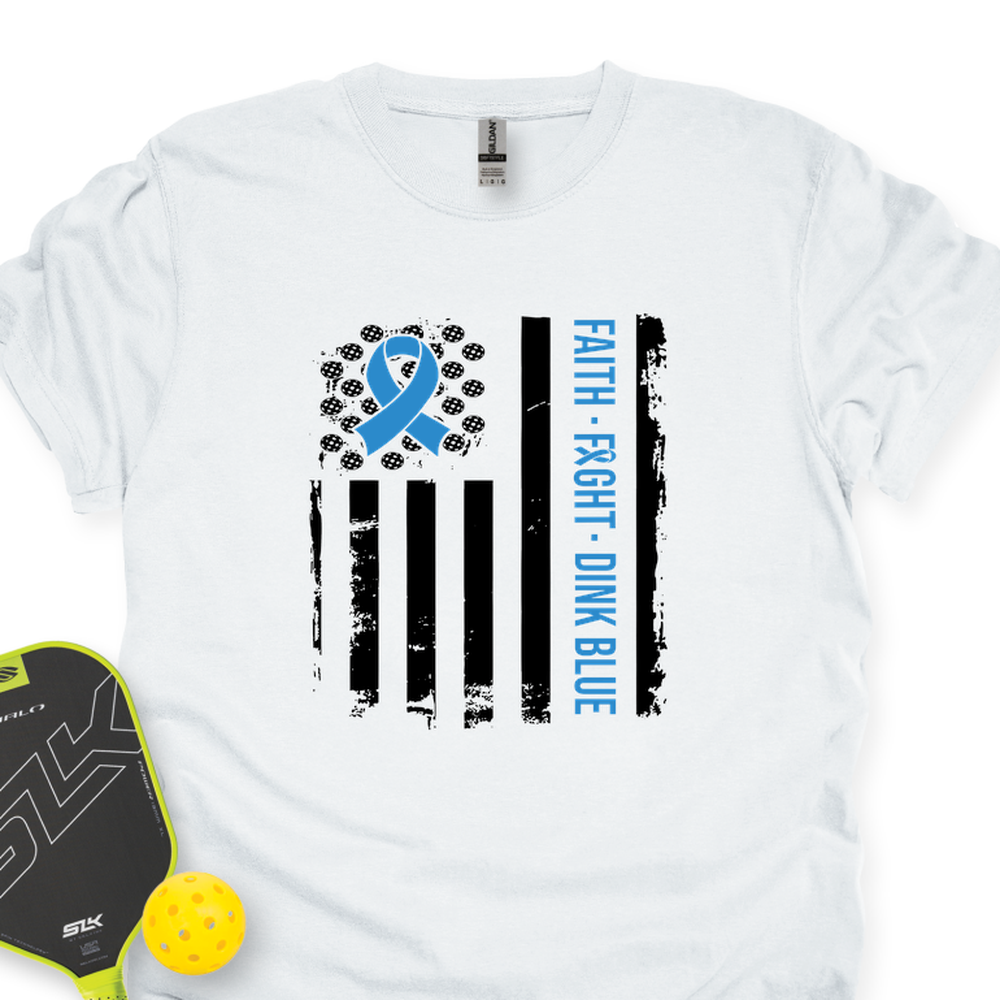 Faith · Fight · Dink Blue Unisex T-Shirt - Picklechillz