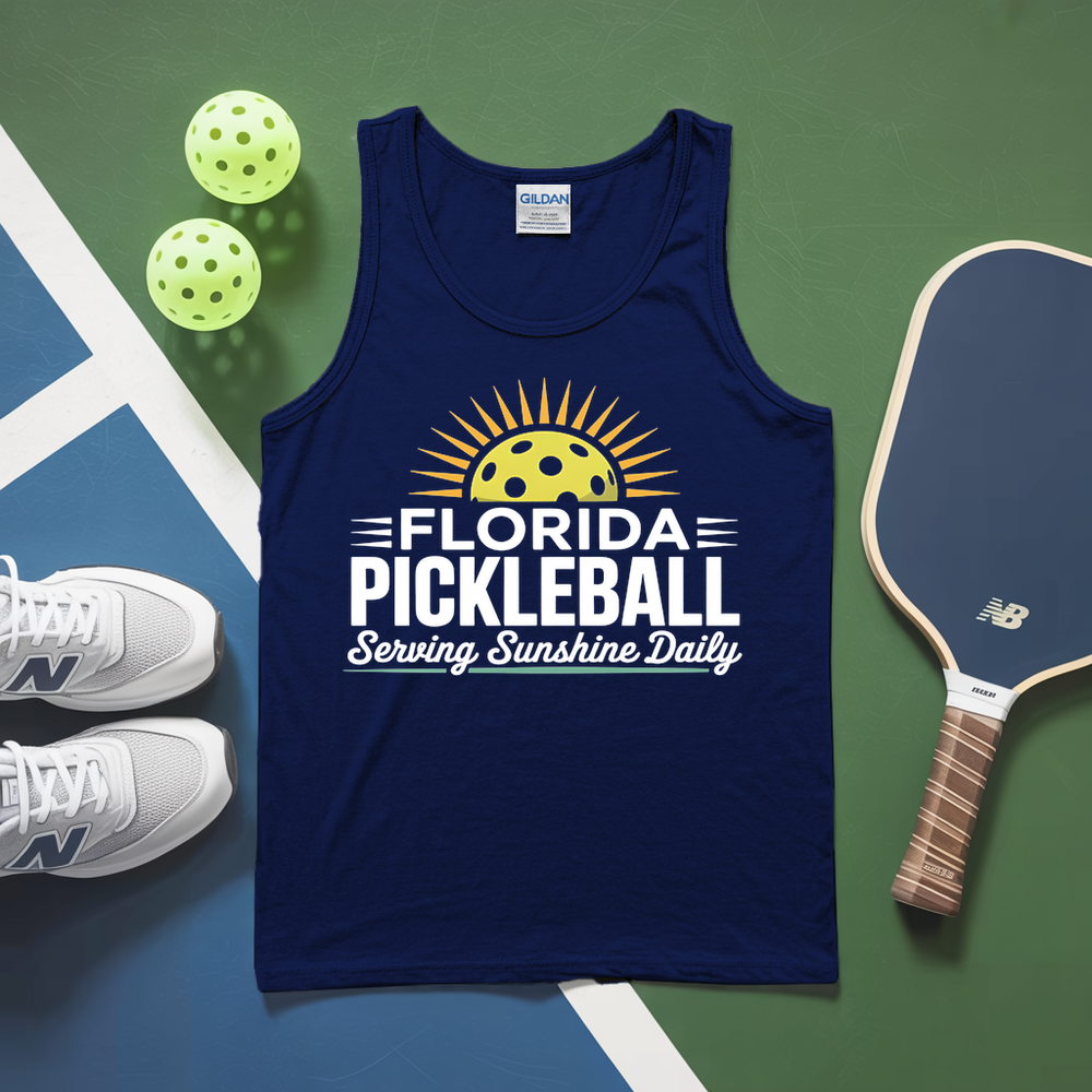Florida Pickleball Retro Sunset Tank Top - Picklechillz