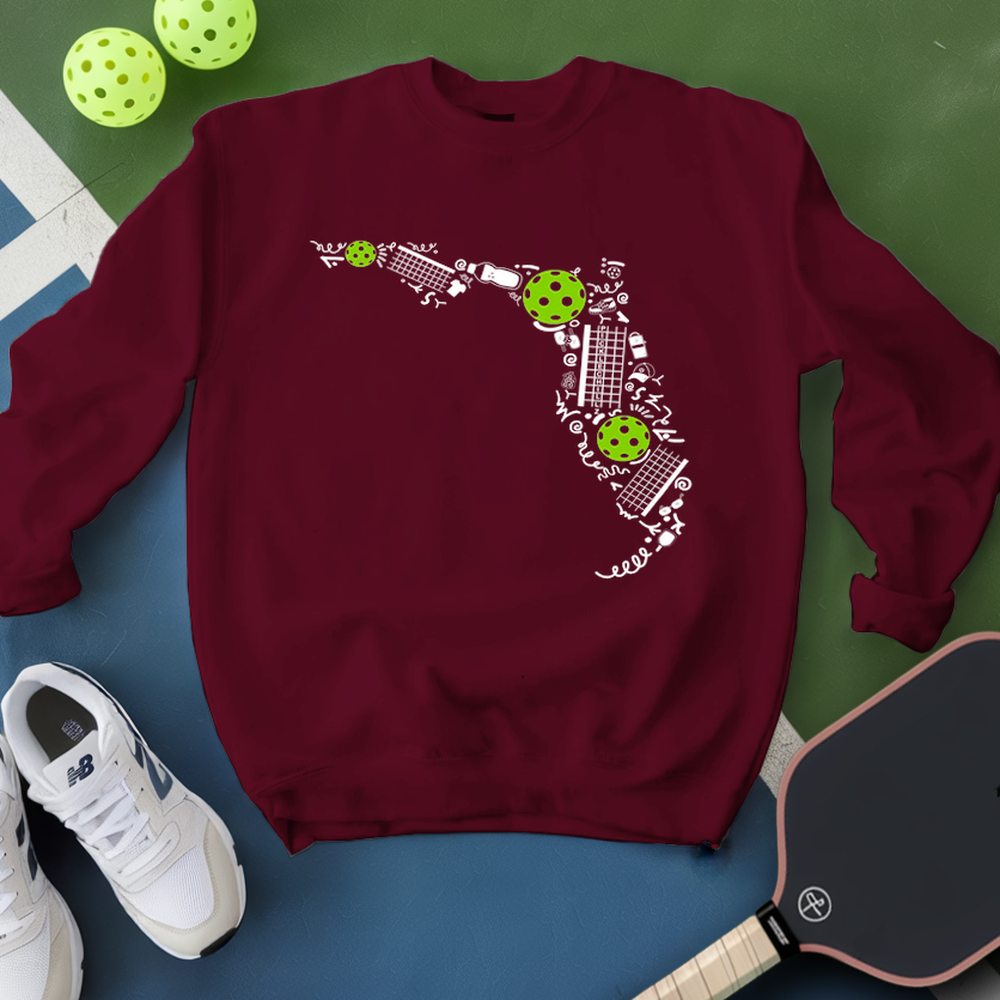 Florida Pickleball Map Sweatshirt - Picklechillz