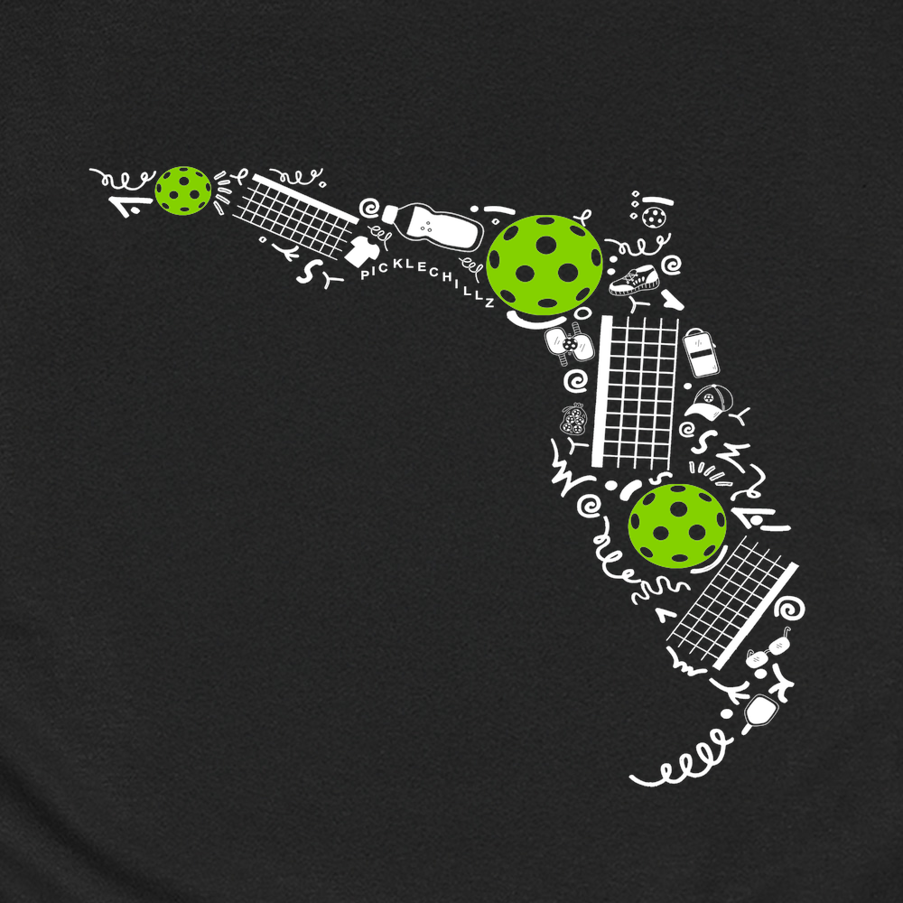 Florida Pickleball Map Unisex T-Shirt - Picklechillz