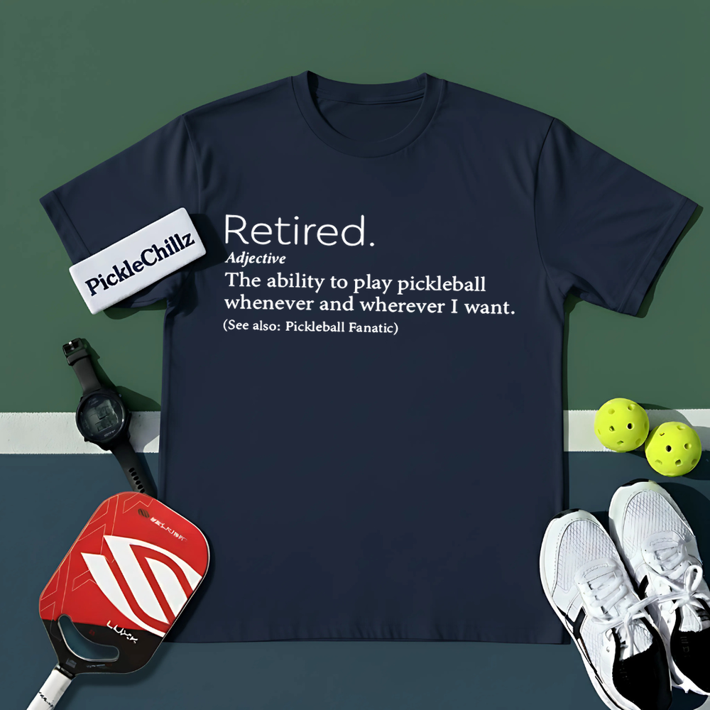 Funny Retirement Definition Tee for Pickleball Lovers Unisex T-Shirt - Picklechillz