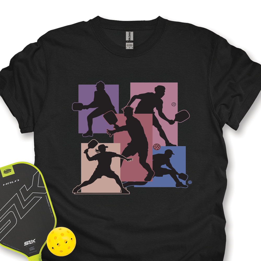 Silhouette Players Pickleball Graphic Unisex T-Shirt - Picklechillz