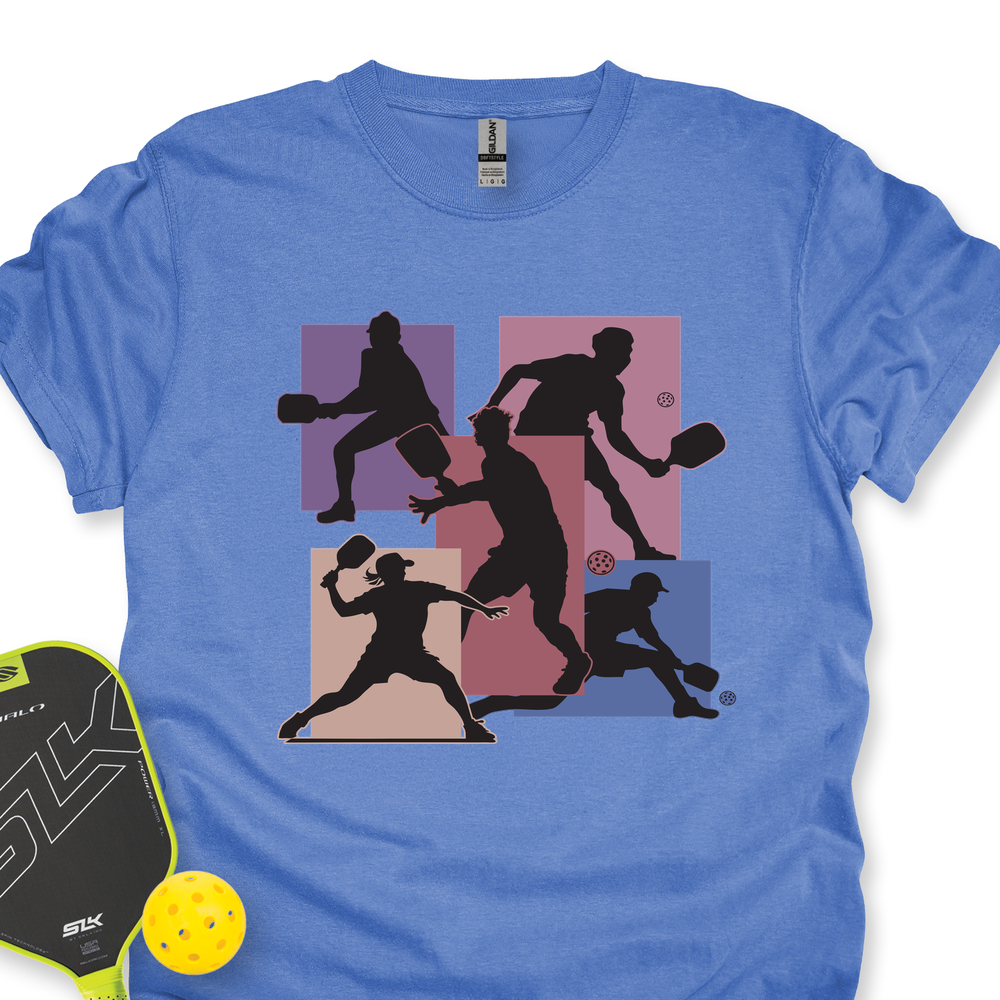 Silhouette Players Pickleball Graphic Unisex T-Shirt - Picklechillz