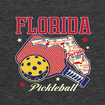Florida Pickleball State Map Graphic Tank Top - Picklechillz