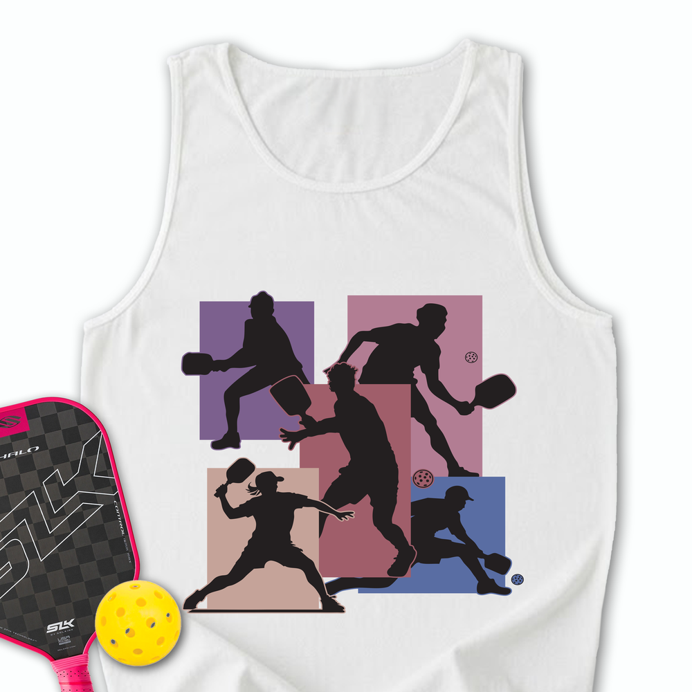Silhouette Players Pickleball Graphic Tank Top - Picklechillz