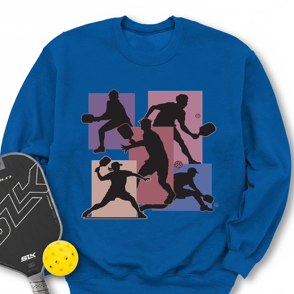 Silhouette Players Pickleball Graphic Sweatshirt - Picklechillz