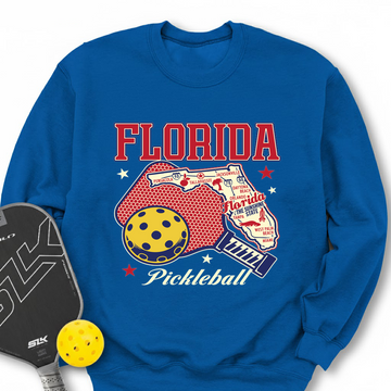 Florida Pickleball State Map Graphic Sweatshirt - Picklechillz