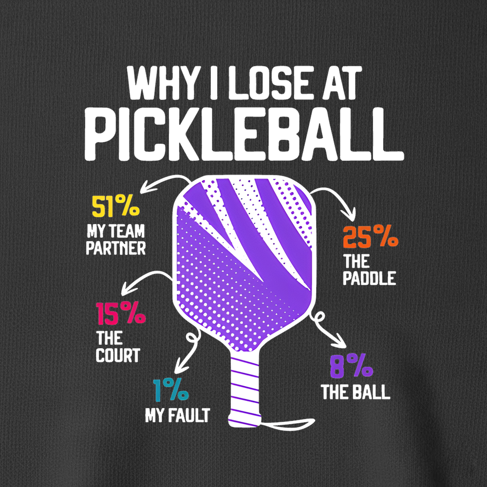 Why I Lose At Pickleball V-Neck T-Shirt - Picklechillz