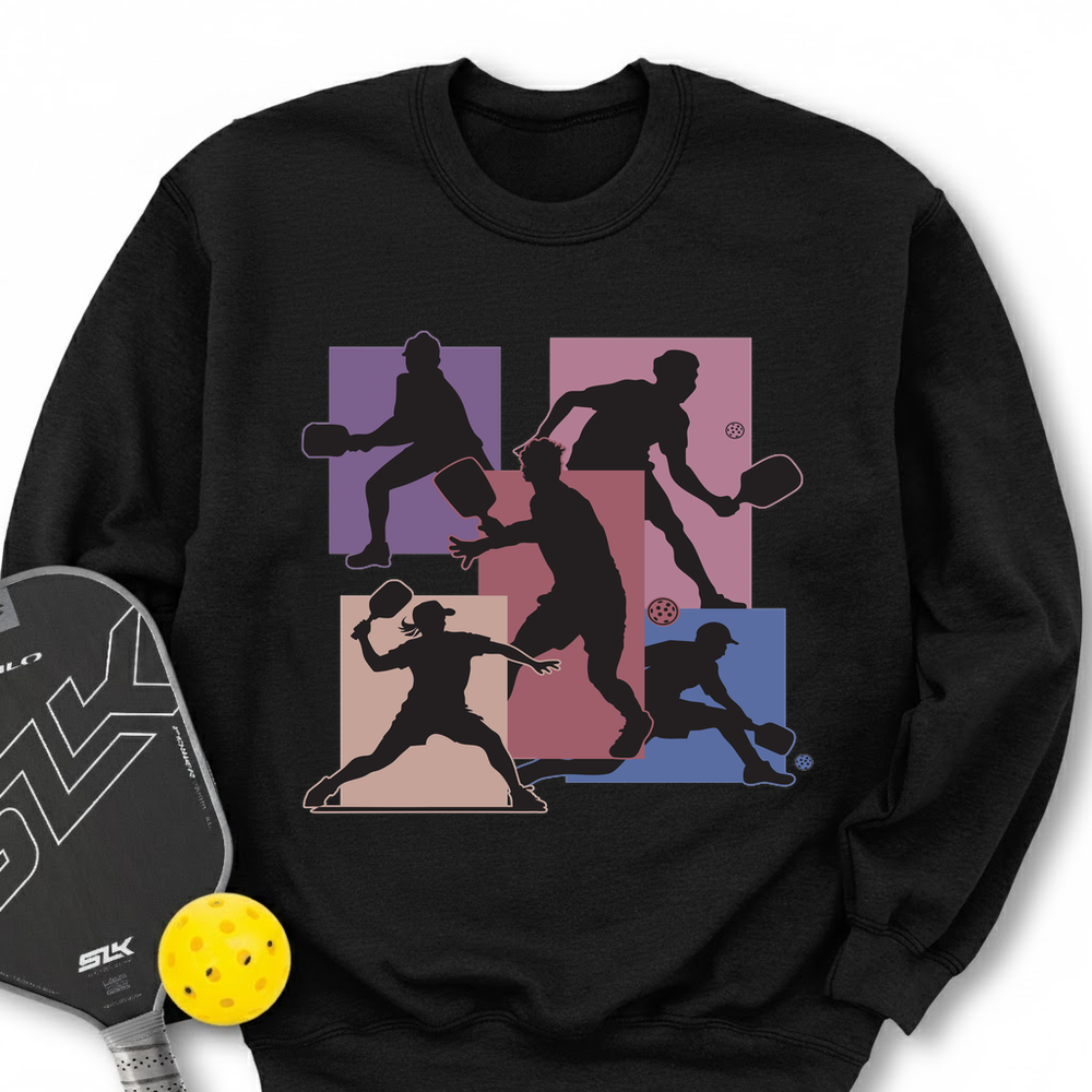 Silhouette Players Pickleball Graphic Sweatshirt - Picklechillz