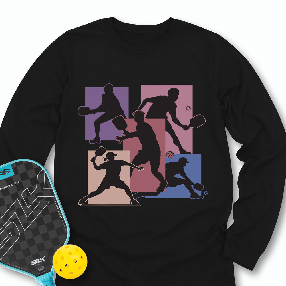 Silhouette Players Pickleball Graphic Long Sleeve - Picklechillz