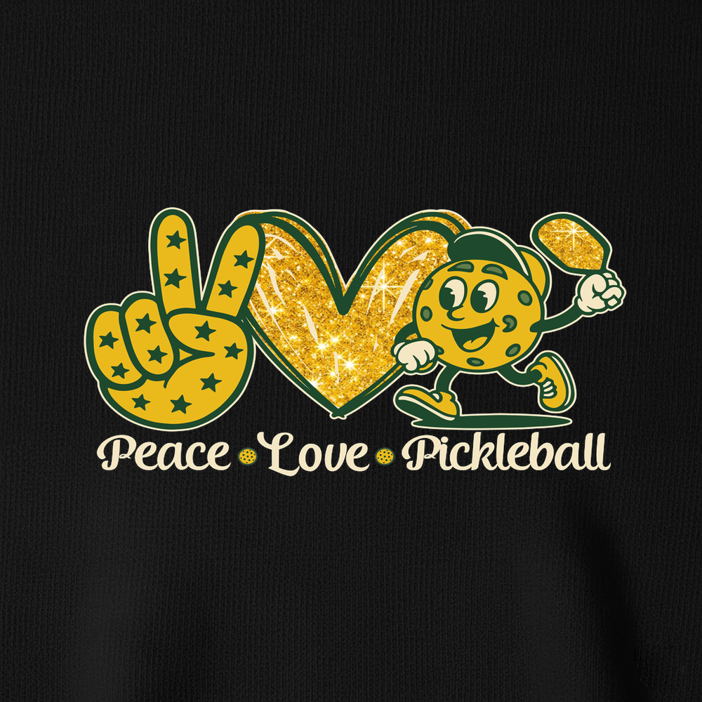Peace Love Pickleball V-Neck T-Shirt - Picklechillz