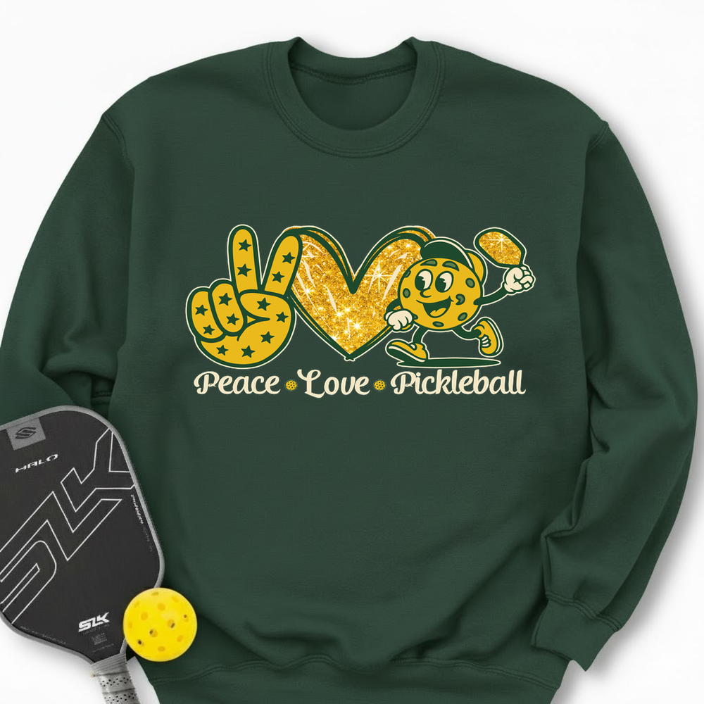 Peace Love Pickleball Sweatshirt - Picklechillz