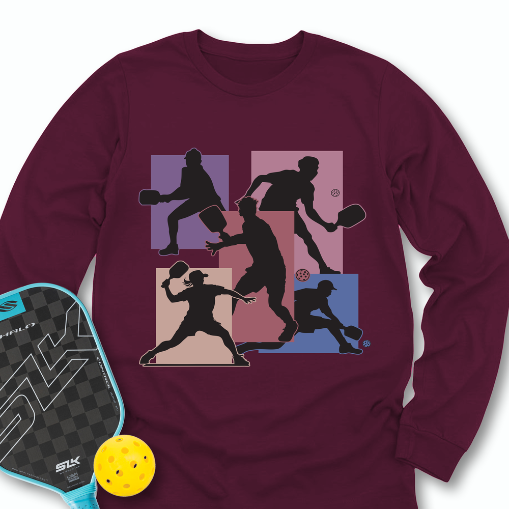 Silhouette Players Pickleball Graphic Long Sleeve - Picklechillz