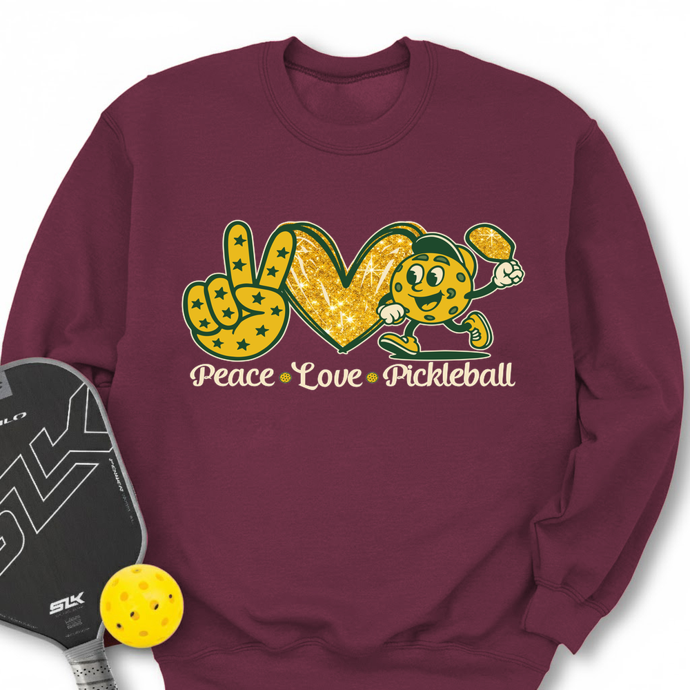 Peace Love Pickleball Sweatshirt - Picklechillz
