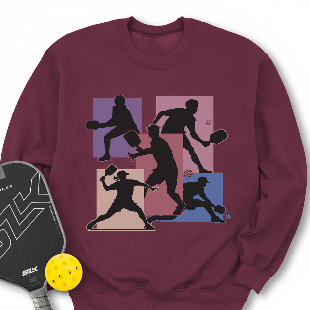 Silhouette Players Pickleball Graphic Sweatshirt - Picklechillz