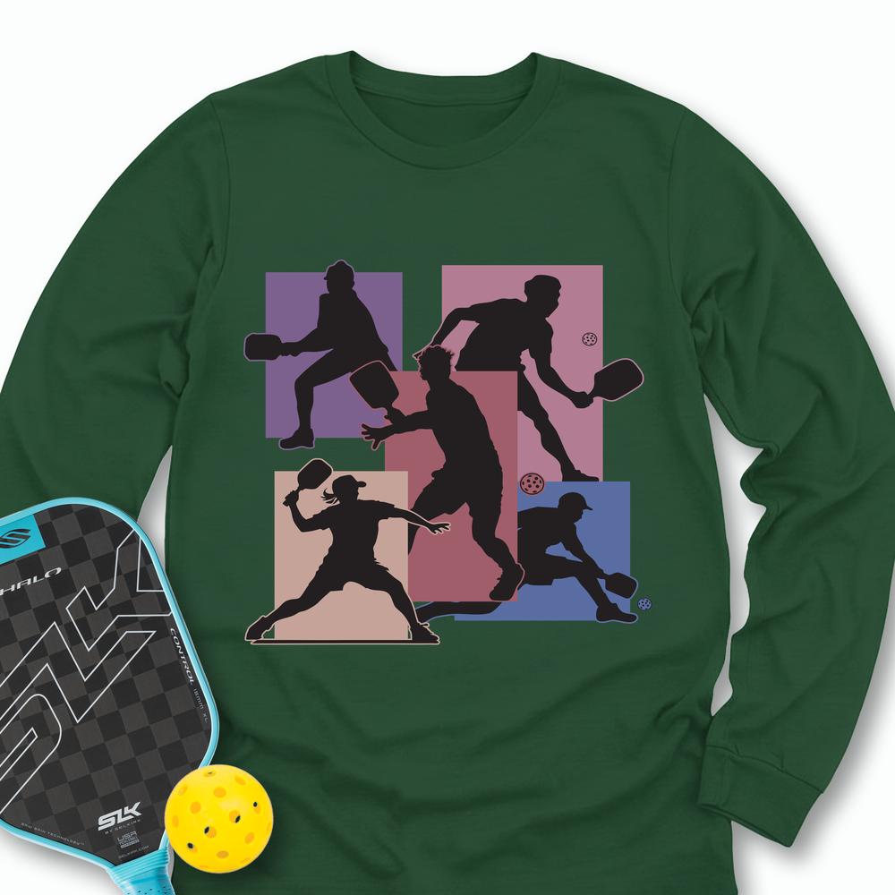 Silhouette Players Pickleball Graphic Long Sleeve - Picklechillz