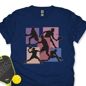 Silhouette Players Pickleball Graphic Unisex T-Shirt - Picklechillz