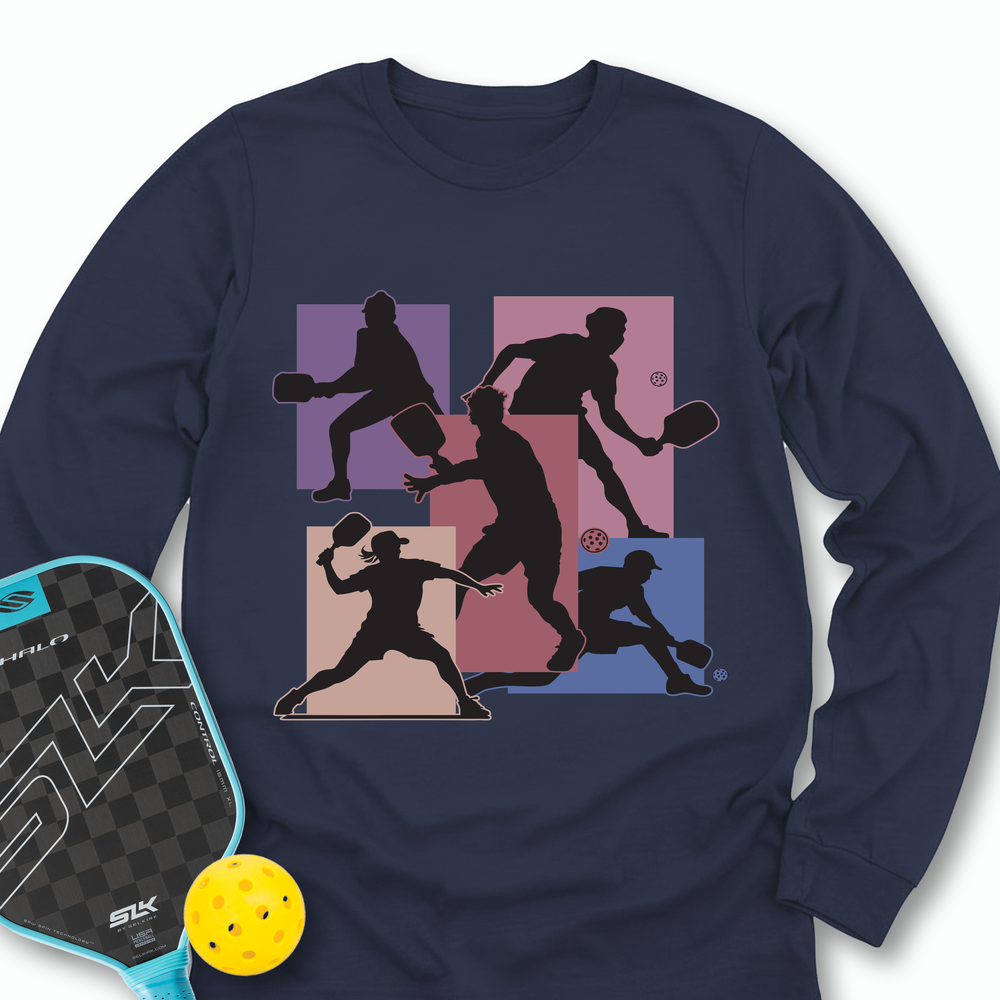 Silhouette Players Pickleball Graphic Long Sleeve - Picklechillz