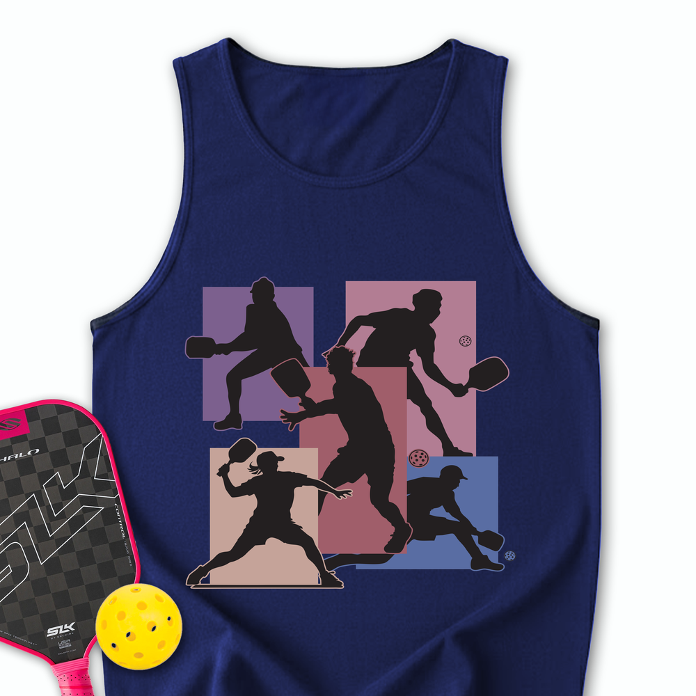 Silhouette Players Pickleball Graphic Tank Top - Picklechillz