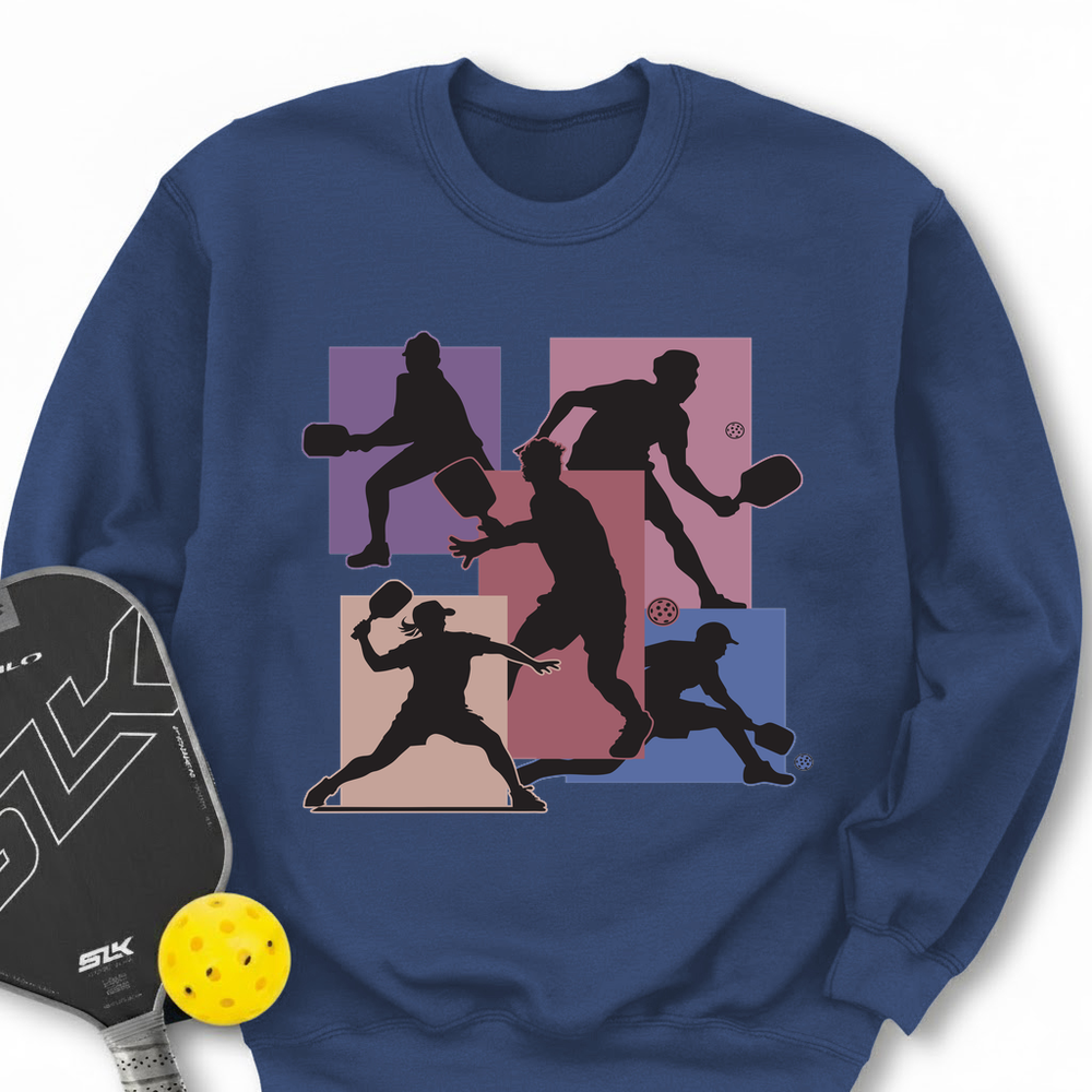 Silhouette Players Pickleball Graphic Sweatshirt - Picklechillz