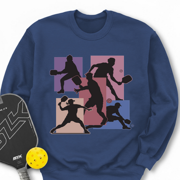 Silhouette Players Pickleball Graphic Sweatshirt - Picklechillz