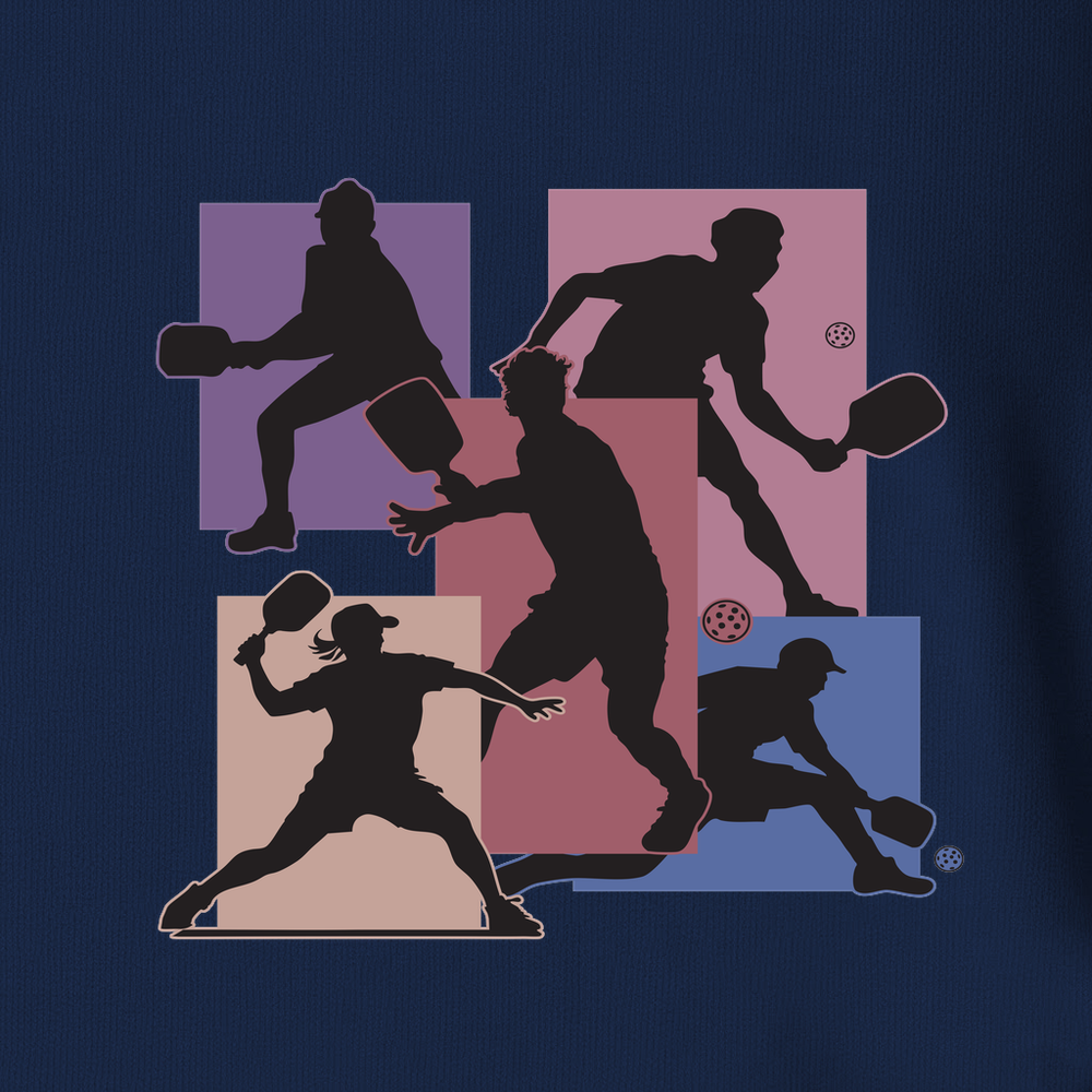 Silhouette Players Pickleball Graphic Unisex T-Shirt - Picklechillz