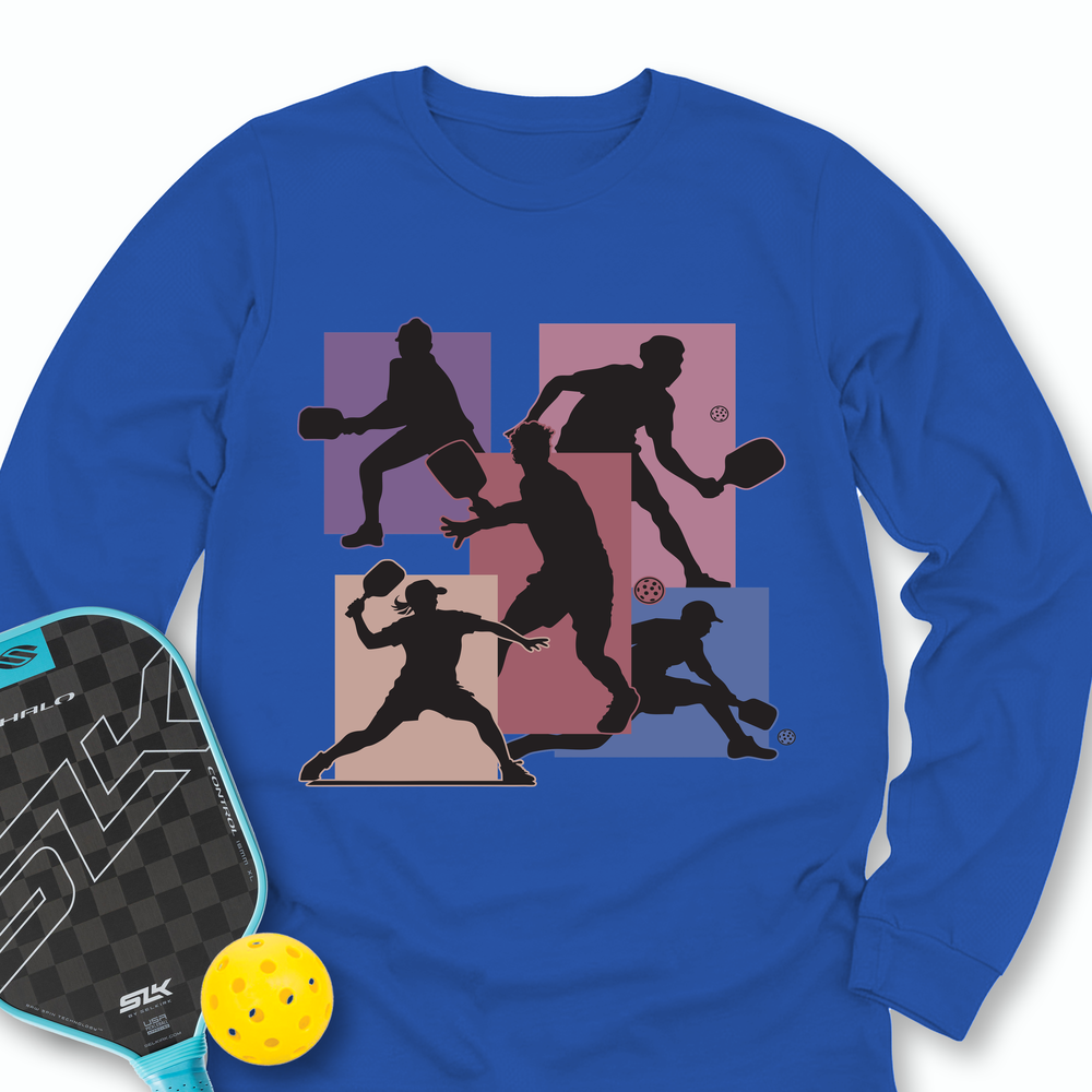 Silhouette Players Pickleball Graphic Long Sleeve - Picklechillz