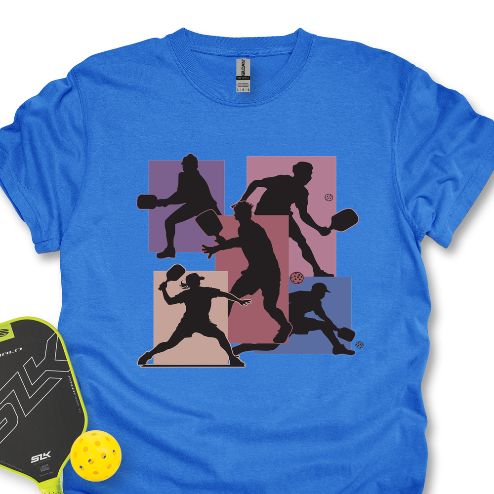 Silhouette Players Pickleball Graphic Unisex T-Shirt - Picklechillz