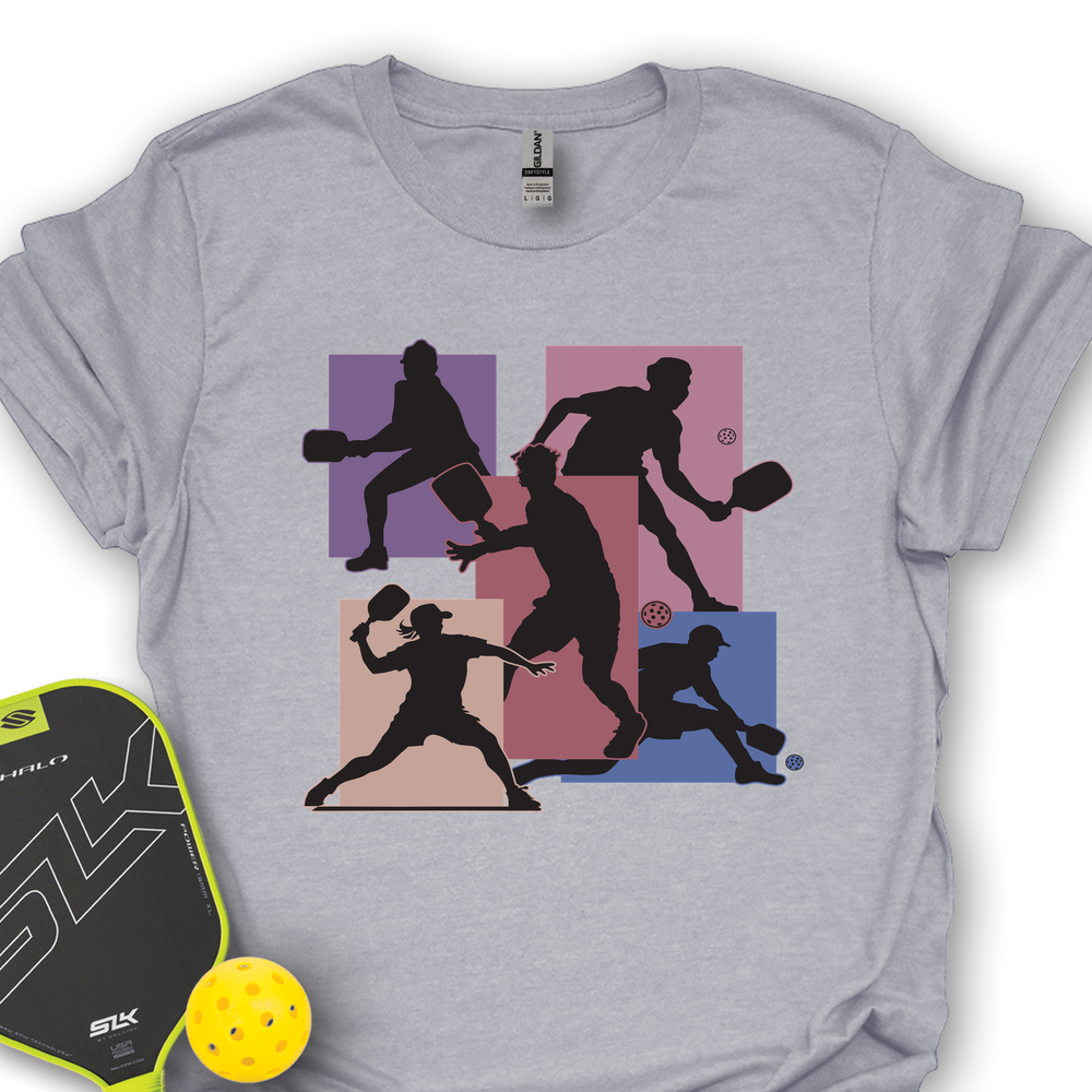 Silhouette Players Pickleball Graphic Unisex T-Shirt - Picklechillz
