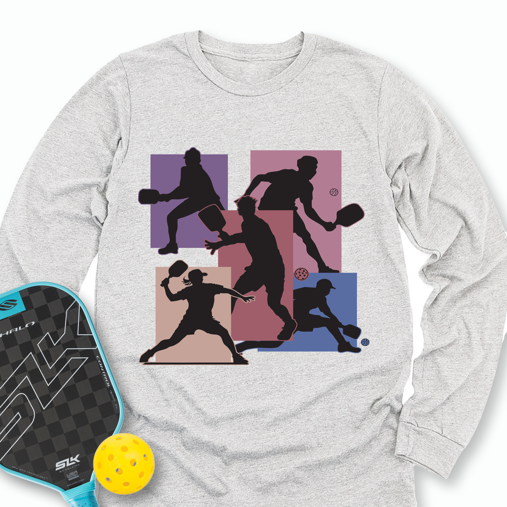 Silhouette Players Pickleball Graphic Long Sleeve - Picklechillz