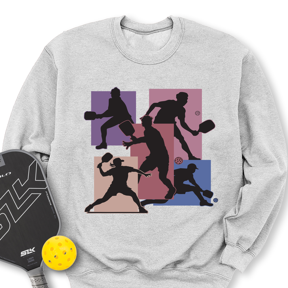 Silhouette Players Pickleball Graphic Sweatshirt - Picklechillz