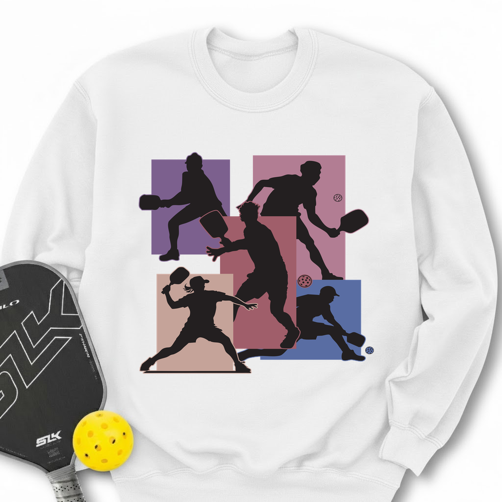 Silhouette Players Pickleball Graphic Sweatshirt - Picklechillz